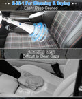 Car Cleaning Gun High Pressure Air Blower for Interior Detailing in use on car seat, highlighting dust blasting capability.