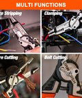 All In One Wire Stripper And Pliers Set For Electricians, 4 In 1 Heavy Duty Tool With Wire Stripper, Wire Cutter, Bolt Cutter And Pliers