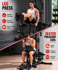 All In One Home Gym Machine With Leg Press And Preacher Curl Versatile Full Body Workout System for home gyms in use