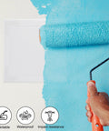 Straight Up Heavy Duty Self Adhesive Access Panel For Drywall Pipes And Electrical Wires ABS Plastic Utility Cover White shown during painting.