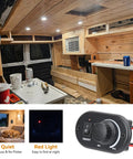 Pro Shop Certified 12V High Side Pwm Dimmer Toggle Switch For Rv Camper Boat And Pickup Trailers in a light wood interior of a van.