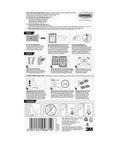 Back of packaging with instructions for Damage Free Picture Hanging Strips For Indoor Use, Holds Up To 12 Lbs, No Nails Or Mess