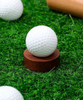 Wooden Golf Ball Display Stand For Desk With 2 Inch Ball Holder Tiny Wood Tabletop Display For Golf Balls Rocks Or Small Collectibles Cool Gift Idea For Golf Fans on grass