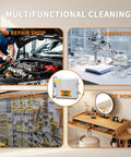Knock Out Gnarly Grime Six Liter Digital Ultrasonic Cleaner in various settings for auto, lab, home, and hardware use.