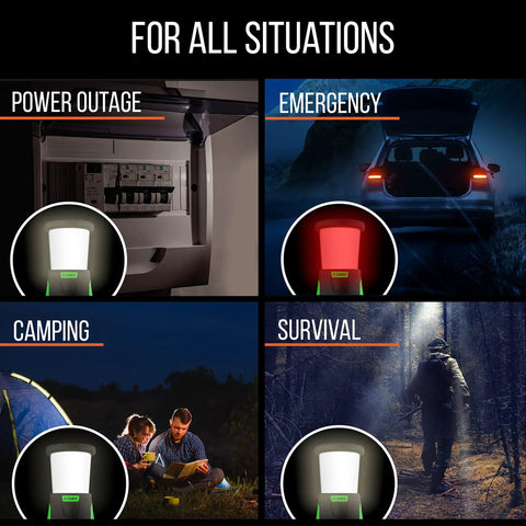 Beast Mode 2000 Lumen Camping Lantern With All Day Battery Life and 360 Degree Light Control for power outage, emergency, camping, survival.