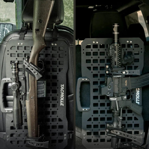 2 Pack Tactical Gun Rack For MOLLE Panels Automotive Rifle Holder For Cars And Trucks 1 Inch Slot Compatible Flat Mount