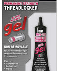 Red Gel Thread Locker Permanent Strength For Threads, Anaerobic Adhesive Sealant, 8 Ml Tube, Keeps Bolts From Loosening