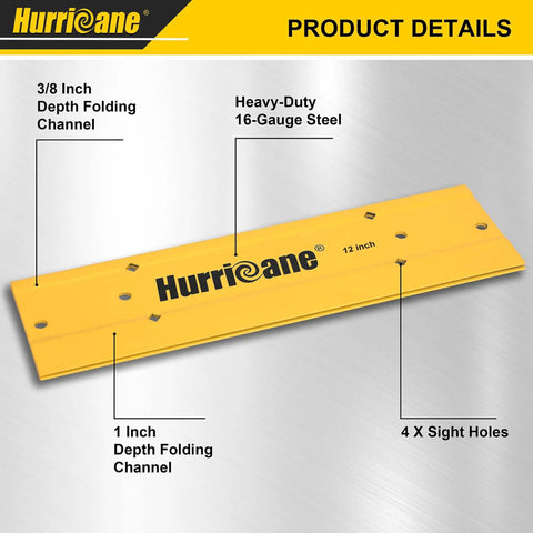 Image of 12 Inch Folding Sheet Metal Tool For HVAC Duct Bending And Forming, showing dual depth capacity, heavy-duty 16-gauge steel.