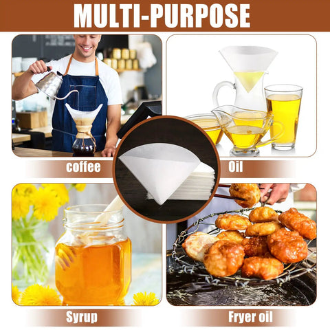 150 Count White Cone Oil Filters 10x10 Inches Pro Grade Grease Filtration Cones For Maple Syrup Making And Kitchen Use