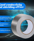 Triple Pack Conductive Fabric Tape for Shielding and DIY Projects roll showcasing durability and good conductivity features.