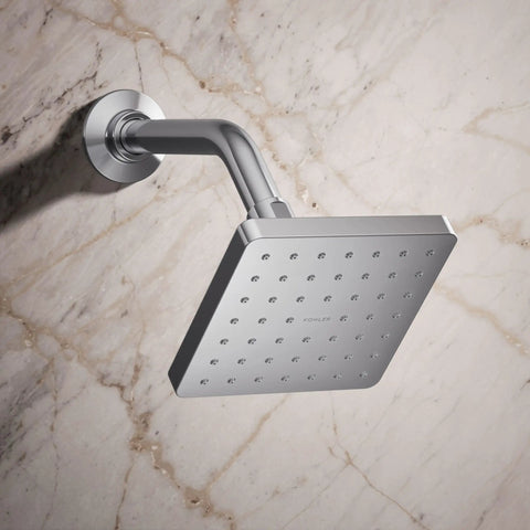 Parallel SF 1.75 GPM Showerhead In Polished Chrome Single Function Water Saving Performance Slick Modern Look Mounted on Wall