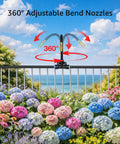 360° adjustable bend nozzles demonstration in 100 Ft One Quarter Inch Drip Irrigation System Kit for garden use