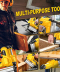 Heavy Duty 18 Gauge Cordless Brad Nailer And Electric Stapler Two In One Badass Driver in use for woodworking projects.
