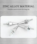Fresh Spike License Plate Screws Set For Cars Trucks And Bikes Universal Custom silver zinc alloy spikes for auto decor