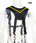 Back view of All Day Comfort 2.5 Inch Tool Belt Suspenders Set For Men Featuring EVA Padding And Breathable Neoprene Lining