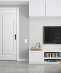 Living room with a white Pack Of Ten 1 Gang Wall Plate Covers That Look Slick Durable Shatterproof Outlet Covers for easy install.