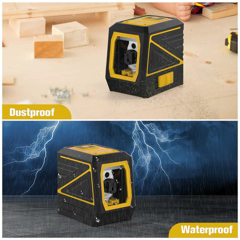 100Ft Green Cross Line Rotary Laser Level With Tripod, 360 Degree Horizontal And Vertical Lines, Self Leveling, Pulse Mode, IP54 Waterproof, Battery Included, Indoor Outdoor Handy Laser Layout Tool For DIYers And Pros dustproof and waterproof housing