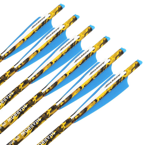 12 Pack 20 Inch Carbon Crossbow Bolts With 125 Grain Removable Tips, Camouflage Shaft, Low Hand Shock, Straight Flight, Durable Arrows