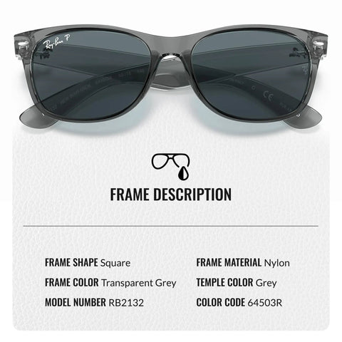Front view of Unisex Square Shape Polarized Sunglasses With Dark Blue Lens For Men And Women, Modern Edge Frame, UV Protection