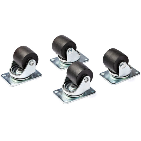 Heavy Duty 2 Inch Universal Swivel Casters Set For 4 Post Server Racks And Cabinets, M6 Bolt Pattern 45x75mm, 4 Pack, Steel And Plastic Wheels.