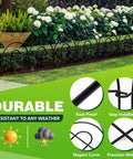 Customizable Decorative Garden Fence Kit With 20 Black Metal Panels 21.67 Feet Long And 17 Inches High Easy Tool Free Setup Rust Resistant And Durable Yard Fence For Pets Animal Barrier Garden Border