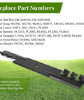 Replacement part numbers for Three Pack Mower Blades For 48 Inch Decks Fit Hustler Bad Boy Scag Bunton Great Dane