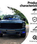 Front view of truck with Heavy Duty Light Bar Mount Bracket For Trucks And SUVs, Sliding LED Light Bar Base Mount installed.