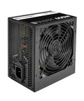 Beefy 600W ATX Power Supply With 80 Plus Certified Efficiency And Active PFC, rear view with fan and power switch