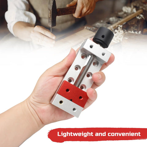 High Precision DIY Engraving Machine Jaw Clamp For Metal Mold Making Vertical Parallelism 0.005mm Quenched Hardened Steel Vise Tight Grip held in hand.