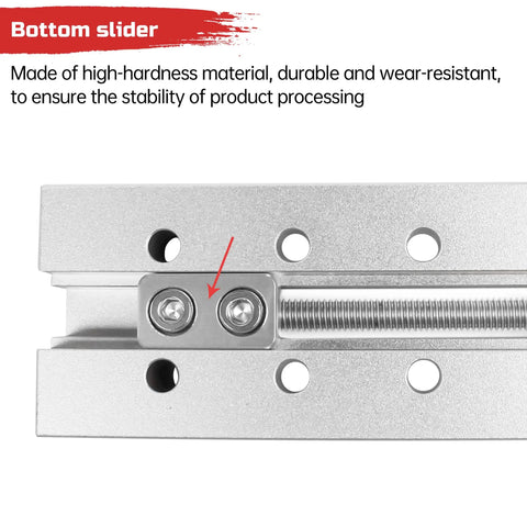 High Precision DIY Engraving Machine Jaw Clamp For Metal Mold Making Vertical Parallelism 0.005mm quenched hardened steel bottom slider detail.