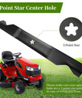 High Lift Mower Blades For 46 Inch Deck Replacement 2 Pack For Husqvarna YTH Series Craftsman And Poulan Pro with 5-point star hub