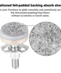 Heavy Duty Adjustable Furniture Leveling Feet with cushioned felt padding for tables, chairs, cabinets, and sofas, close-up view.
