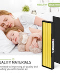 Germ Guardian Compatible HEPA Filter C Replacement for Pet Air Purifier beside sleeping child with teddy bear.