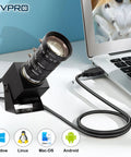 Ultra HD 8000x6000 48MP USB Camera With 5-50mm Zoom Lens connected to a laptop for machine vision and Raspberry Pi