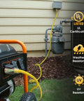 Heavy Duty 30 Amp Generator Extension Cord L14 30P L14 30R 125 250V 7500W 10 AWG SJTW With Lighted Power Indicator 15 Ft Long