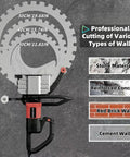 Heavy Duty Concrete Ring Saw Beast With 8900W Motor and Water Fed Dust Control for cutting stone, brick, and cement walls.
