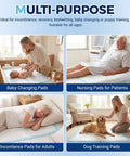Heavy Duty Disposable Bed Pads 30 X 36 Inch Extra Large Underpads 50 Pack used for baby changing, nursing, and pet training.