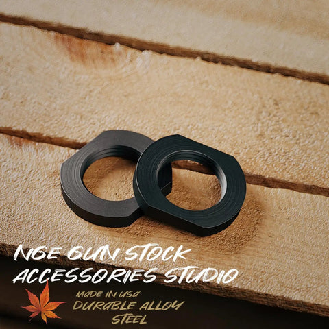Go To Locking Nut Set Half Inch Twenty Eight Thread And Five Eighths Twenty Four Thread Steel Black Oxide Finish 5 Pack