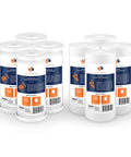 8-pack of 5 Micron 10 By 4 And A Half Inch Whole House Water Filter Cartridge Set with sediment and carbon filters for FXHTC DGD 5005.