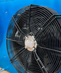 Pro Grade 6HP Walk In Refrigerator Cooling Kit With Box Type Condenser And Evaporator Air Cooler dual fan detail on blue surface