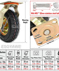 Heavy Duty Pneumatic Caster Wheels Roll Easy On Concrete With Dependable Foot Brakes And Top Notch Shock Absorption For Workbenches Carts Heavy Loads And Material Dollies In Eight Or Ten Inch Builds, 8-inch wheel diameter with zinc plate assembly.