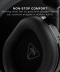 Stealth 600 Wireless Multiplatform Gaming Headset With Bluetooth, 80-Hour Battery showing glasses-friendly ear cushions