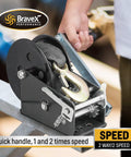 Heavy Duty 3500lb Boat Trailer Winch With 33ft Strap Portable Hand Winch With Steel Cable Two Way Ratchet Crank
