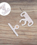 12 Pack White Plastic Ball Catches For Interior Doors And Cabinet Doors on wooden surface, showing latch detail, easy install