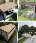 Durable 8 By 10 Foot Pergola Shade Cloth With Grommets, 90 Percent UV Block, Breathing Privacy Screen For Patios and Gardens