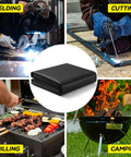 Heavy Duty Welding Blanket 4x6 Ft Silicone Coated Fiberglass Fireproof Shield With Heat Resistant Up To 1022F image collage of uses