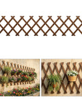 Expandable Garden Trellis For Climbing Plants Outdoor Adjustable Wooden Lattice Fence Panel 13.1 Inches By 67 Inches No Tool Needed EZ Install