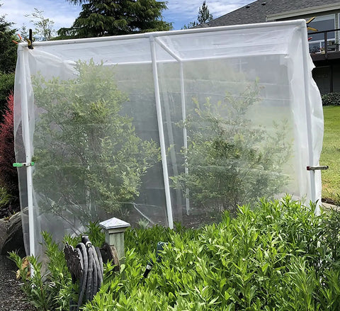 See Through Garden Netting 8.2 By 16.4 Feet Bug And Bird Barrier Netting For Plants Flowers Vegetables Fruit Trees UV Resistant