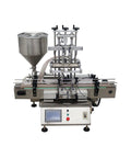 Heavy Duty Double Head Automatic Paste Filler Smooth Operator Sauce And Syrup Filling System With Conveyor Belt 100 To 1000 Ml Capacity, stainless steel equipment.