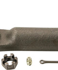 Steering Tie Rod End For 1982-1993 Ford Mustang And Compatible Ford Models, High-Performance OEM Replacement For Precise Steering, Smooth Handling, And Reliable Alignment. Black metal tie rod end with castle nut and cotter pin.